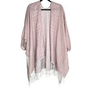 Gentle Fawn Pink Lightweight Dotted Fringe Hermosa Cardigan XS/S
